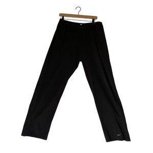 Nike Dri-Fit Women's Track Pants Black, Size‎ Large with Zippered Ankle Pockets